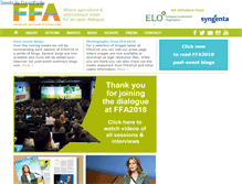 Tablet Screenshot of forumforagriculture.com